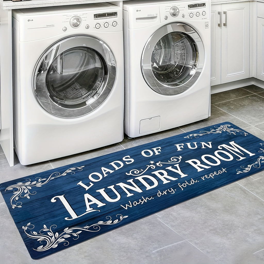 Laundry Room Rug Non-Slip Runner Washable Easy Clean Mat – Floor Protection for Washer Dryer Front, Laundry Area & Home | Multiple Sizes & Colors