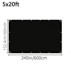 Fence Privacy Screen Multi-Size Heavy Duty HDPE Outdoor Shade Cloth with Cable Zip Ties – 4 5 6 7 8 ft Wide, 15–50 ft Long, Black