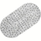 Non-Slip Bathtub Mat 27x14 Inch, Pebble Texture Suction Cup Shower Mat – Double-Sided Anti-Slip Soft PVC Tub Mat for Elderly & Kids, Machine Washable