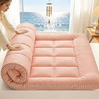Cooling Breathable Mattress Topper | Soft Fiber Fill | Woven Fabric Cover | All Seasons | 6 Colors | Twin Full Queen King