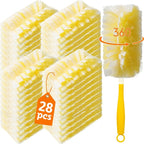 Electrostatic Microfiber Duster Refills with Handle – Swiffer-Compatible Disposable Dusters for Multi-Surface Home Cleaning, 29/61/122 Count