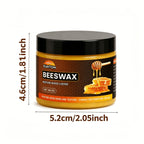 Wood Beeswax Protector Polish with Polishing Sponge – Non-Greasy Formula Boosts Gloss & Durability for Cabinets, Stairs, Cutting Boards & Hardwood Furniture