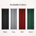 4-Panel Blackout Curtains Set Heat Insulating Noise Reducing Privacy Drapes for Bedroom Living Room Balcony – 6 Sizes 4 Colors
