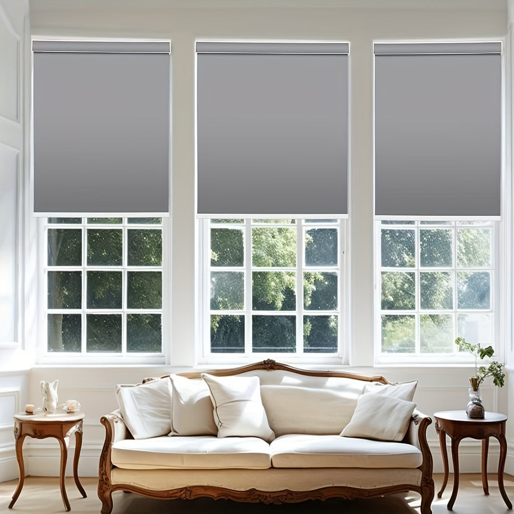 Blackout Roller Shades for Windows, Cordless Room Darkening Window Blinds, Thermal Insulated UV Protection, Easy Install for Bedroom Living Room Office