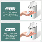 Touchless Foam Soap Dispenser Automatic USB-C Rechargeable Wall-Mounted IPX5 Waterproof 400ml with 4 Adjustable Foam Levels for Bathroom and Kitchen – No Battery Needed