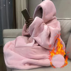 Wearable Hoodie Blanket Sherpa Fleece Reversible with Kangaroo Pocket Ultra Soft Cozy Snuggle Blanket Sweatshirt for TV Sofa Outdoor Light Grey Dark Gray Pink Black 36x34 Inch