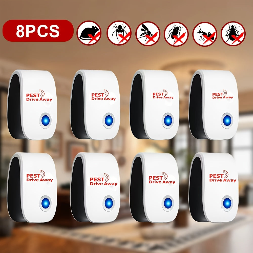 Ultrasonic Pest Control Device 2026 Upgraded Plug-In Repeller for Mosquitoes Mice Cockroaches Ants Spiders Fleas Chemical-Free Indoor Pest Repellent for Home Kitchen Office 4 6 8 Pack