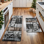 Diatomaceous Earth Bath Mat Set of 2 Non-Slip Quick Dry Bathroom Floor Mat - Washable Diatomite Mats for Bathroom Kitchen Laundry Room Hallway 15.75x23.62 and 15.75x47.24 Inch