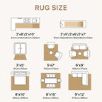 Vintage Retro Chenille Area Rug Machine Washable Non-Slip Lightweight Living Room Bedroom Dining Office – Light Taupe Brown Multiple Sizes