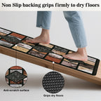 Vintage Plaid Kitchen Floor Mat Set – Diatom Mud Rubber, Absorbent, Non-Slip, Fast Drying, Machine Washable | Kitchen, Bathroom & Hallway | 2-Piece & 3-Piece | Nuvia Haven