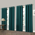 Room Darkening Blackout Curtains 4-Pack – Grommet Top Plain Weave Sun Blocking Drapes for Living Room & Bedroom, 9 Colors, 7 Size Options, Woven Polyester