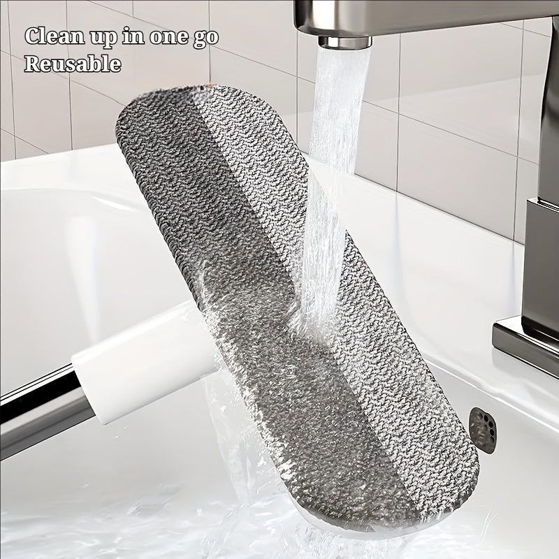 Window Cleaning Brush with Extendable Handle Screen Cleaner Reusable Pet Hair Remover Household Door Window Scrubber for Bathroom Kitchen Bedroom Living Room Portable Multi-Use Home Cleaning Tool