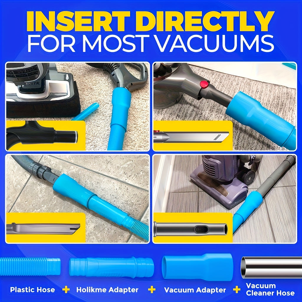 Dryer Vent Cleaning Kit – Flexible Lint Brush & Vacuum Hose Attachments for Dryer Duct Cleaning