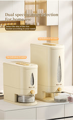 Large Capacity Rice Dispenser & Sealed Storage Box – Press-Type Measuring Cup, Moisture-Proof & Insect-Proof, for Rice, Flour, Coffee Beans, Legumes & Pet Food – 11LB & 22LB Options