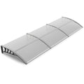 Polycarbonate Door Window Awning Canopy UPF50+ UV Rain Snow Protection Outdoor Entry Overhang 80x40 120x40 Hollow Sheet Clear Brown