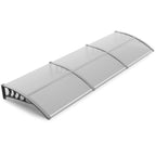Polycarbonate Door Window Awning Canopy UPF50+ UV Rain Snow Protection Outdoor Entry Overhang 80x40 120x40 Hollow Sheet Clear Brown