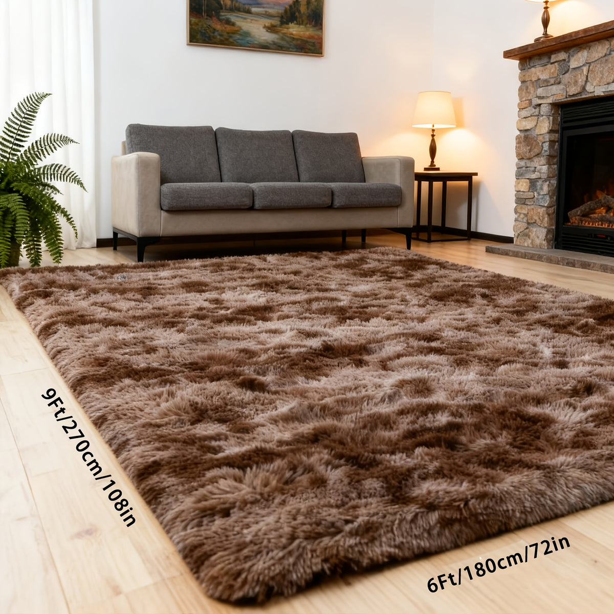 Tie-Dye Plush Shag Rug Non-Slip Machine Washable Furry Floor Carpet for Living Room Bedroom Office Multiple Sizes Tie-Dye Pink Tie-Dye Coffee