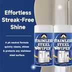 Stainless Steel Cleaning Wipes for Kitchen, Citric Acid Formula Deep Cleans Grease & Grime from Appliances, Sinks & Fixtures, Gentle on Hands Quick Kitchen Cleaning Wipes