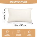 Halloween Ghost Pumpkin Lumbar Throw Pillow Cover 12x20 Inch – Farmhouse Spooky Bat Dead Tree Cushion Case, Single Sided Print, Sofa Couch Halloween Decor, 1pc