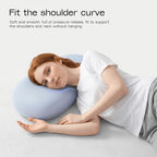 Cloud Pillow for Neck Support – Ergonomic Contoured Cooling Bed Pillow with Washable Cover | All-Season Sleep Pillow in Blue, Yellow, Purple & Pink