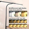 Dual Head LED Desk Lamp Touch Dimmable Gooseneck with Clip & Base USB 13W 3 Color Modes 10 Brightness Levels for Home Office Study Gaming