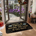 Check Ya Energy Doormat Quick Dry Anti-Slip Funny Welcome Mat for Entryway Indoor Bedroom Rug 2 Sizes