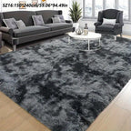 Soft Plush Tie-Dye Area Rug – Non-Slip, Washable Large Rectangle Mat | 8 Sizes