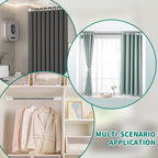 Tension Curtain Rod Adjustable 51-148 Inch No Drill Heavy Duty – Extra Long Spring Pressure Rod for Bathroom Shower Window Patio, White