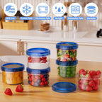 Meal Prep Containers 6pcs 24oz BPA-Free Plastic Food Storage with Flip-Top Lids – Leakproof Microwave Dishwasher Freezer Safe for Soup, Leftovers & Meal Prep
