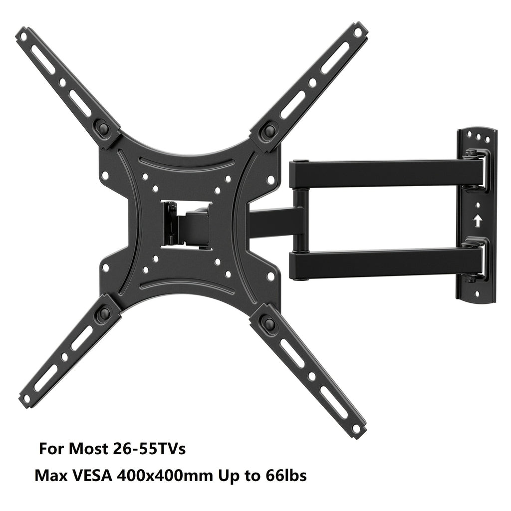 Full Motion TV Wall Mount for 37–86 Inch TVs, Heavy Duty Articulating Bracket, Swivel & Tilt, VESA 600x400mm, Holds Up to 100 lbs