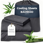 Bamboo Bed Sheets Set 1660TC Ultra Soft Deep Pocket Cooling 3/4pcs – Luxury Fitted Sheet & Pillowcase Set for Twin Full Queen King, 14 Colors