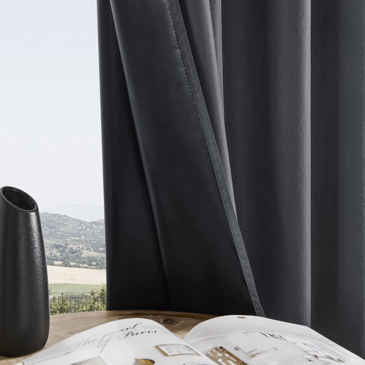 100% Blackout Solid Color Grommet Curtains 2 Panels - Lightweight Thermal Insulated Noise Reducing Light Blocking Drapes in Gray Beige Pink, 52W x 63 84 96 Inch, Bedroom Living Room