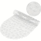 Non-Slip Bathtub Mat 27x14 Inch, Pebble Texture Suction Cup Shower Mat – Double-Sided Anti-Slip Soft PVC Tub Mat for Elderly & Kids, Machine Washable