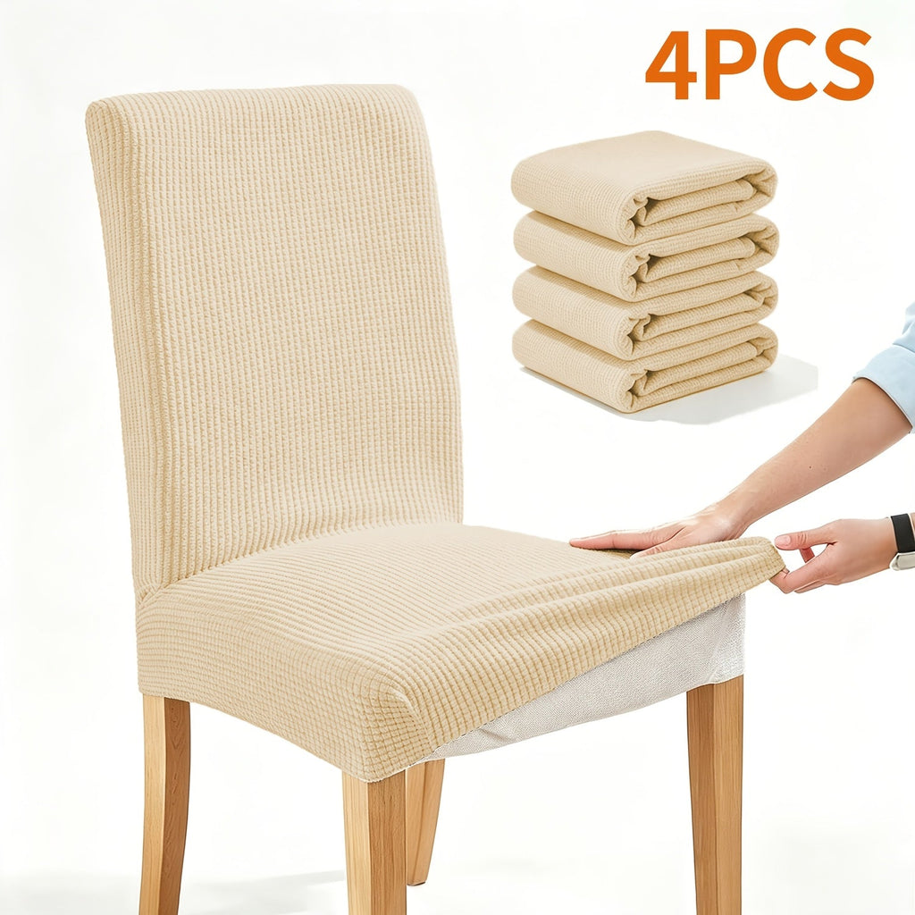 Dining Chair Covers 4/6pcs Set Washable Pet Friendly Dirt & Wear Resistant – Versatile Stretch Slipcovers for Home & Restaurant Seating, 12 Colors