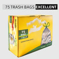 13 Gallon Trash Bags Heavy Duty Thickened Tear-Resistant Garbage Bags for Kitchen Office Bedroom Outdoor Courtyard 15kg Capacity 75 or 160 Count Multi-Purpose
