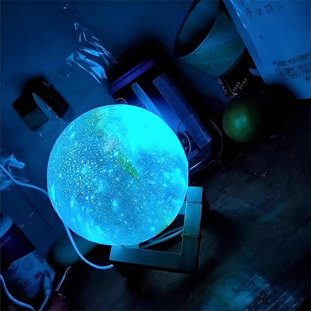 Moon Lamp 3D Galaxy Night Light 16 Colors 5.9 Inch with Wooden Stand & Remote Control USB - Color Changing LED Moon Globe Lamp, Perfect Birthday Gift for Women Men Couples Kids Room Home Decor