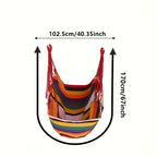 Portable Outdoor Hammock Swing Chair – Sturdy & Comfortable Hanging Chair for Patio, Backyard, Camping & Garden | Blue, Red, Black, White