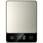 Digital Kitchen Scale 10kg/22lb – Precise 0.1g Accuracy, Stainless Steel, Tare Function for Baking & Cooking
