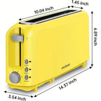 Ultra-Slim 2-Slice Toaster 750W, Wide Slot for Bread Bagels & Waffles, 6 Browning Levels, Cancel Reheat & Defrost, Auto Pop-Up, Removable Crumb Tray – 5 Colors