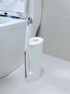 Disposable Toilet Brush Cleaning System with Holder & Refill Heads Wall or Floor Mount Hygienic No-Touch Bathroom Brush