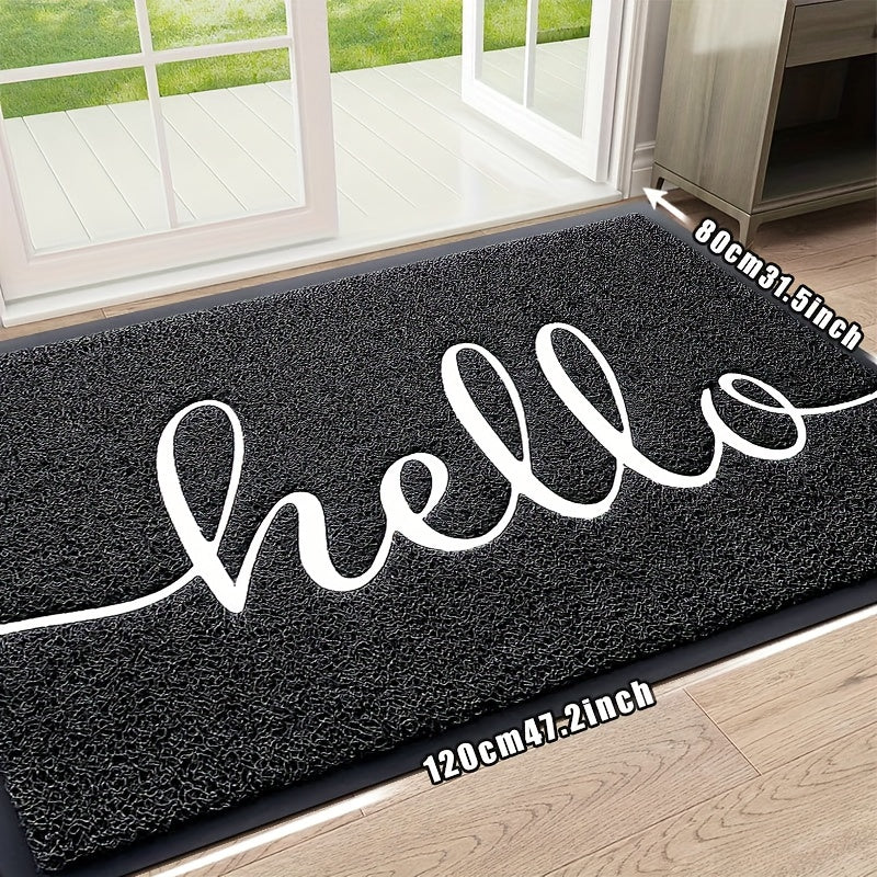 Non-Slip Absorbent Door Mat Indoor Outdoor Entrance Welcome Mat with Rubber Backing, Easy Clean Scrape Shoe Mud Rug for Front Door Patio