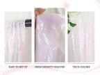 Sequin Backdrop Curtains 4 Panels 2FT x 8FT Glitter Party Decorations for Wedding Birthday Photo Booth Stage Background 30+ Colors