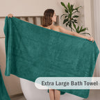 Oversized Bath Towel Set 4 Piece 35x71 Inch – Ultra Soft Quick-Dry Absorbent Microfiber Towels for Bathroom Spa Gym Travel, 10 Colors