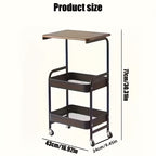 3-Tier Rolling Storage Cart with Wheels – Detachable Shelves, Portable Multi-Tier Rack for Kitchen, Bedroom, Bathroom & Snack Storage | Household Utility Cart