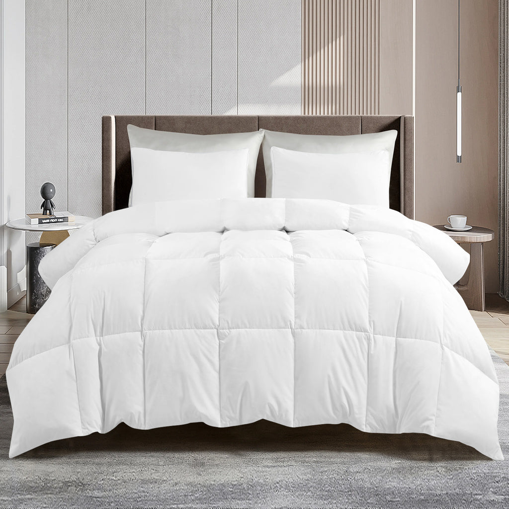 All Season Comforter with Corner Tabs & Box Stitching – Soft Fluffy Lightweight Hotel-Quality Duvet Insert for Twin Queen King, Breathable Year-Round Bedding
