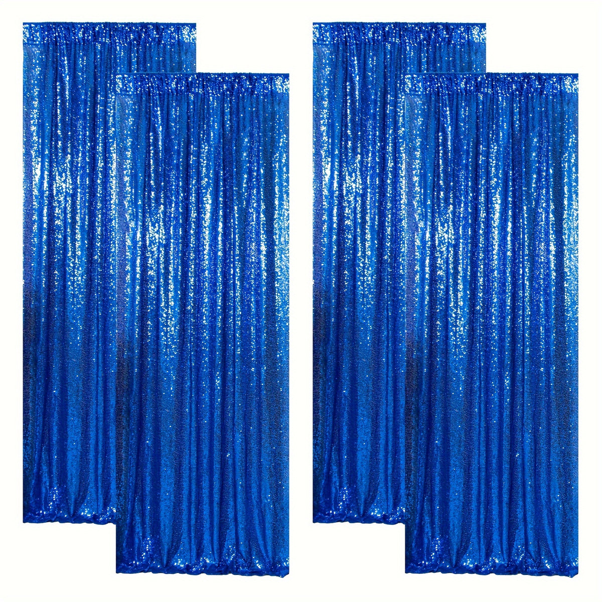 Sequin Backdrop Curtains – Glitter Party & Wedding Background Panels, 2ft×8ft per Panel, 4/6/8 Panel Sets, 29 Colors for Birthday, Stage, Bridal & Event Decor