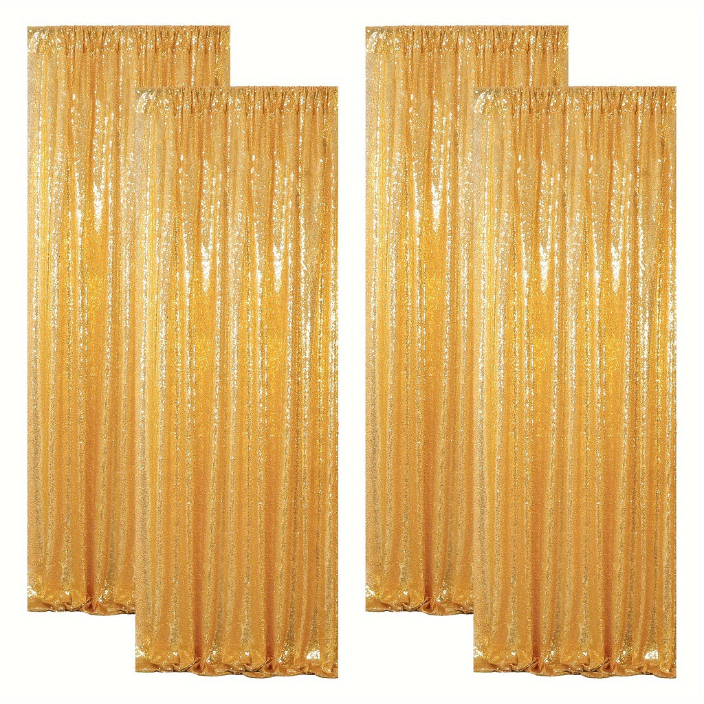 Sequin Backdrop Curtains – Glitter Party & Wedding Background Panels, 2ft×8ft per Panel, 4/6/8 Panel Sets, 29 Colors for Birthday, Stage, Bridal & Event Decor