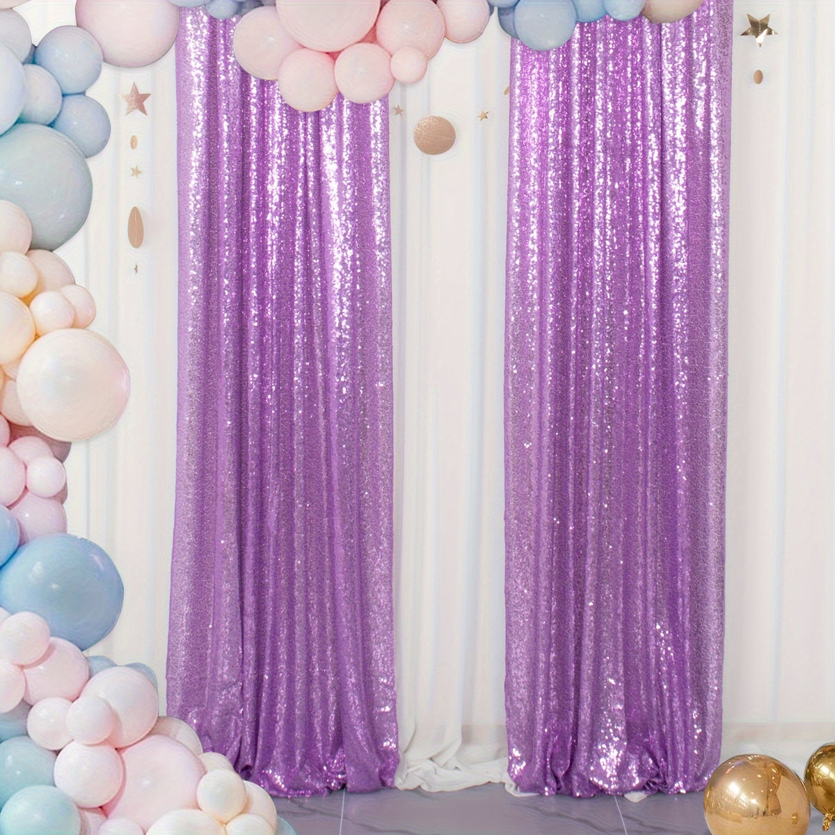 Sequin Curtain Backdrop Panels 24x84 Inches Set of 2 – Glitter Shimmer Party Backdrop for Weddings Birthdays Baby Showers Proms & Photo Booths, 31 Colors