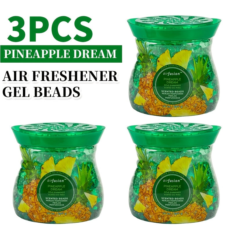 Air Freshener Scented Beads 3-Pack 14oz Each Long-Lasting Fragrance Odor Eliminator for Home Room Closet Bathroom Car Office Fabric Aromatherapy Multiple Scents