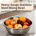 Extra Large Stainless Steel Mixing Bowl – Heavy-Duty Deep Prep Basin for Cooking, Baking, Salad & Dough | 36cm / 40cm | Rustproof, Dishwasher Safe Kitchen Essential